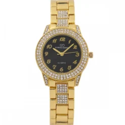 Jolie Montre Femme Métal Doré Strass GIORGIO