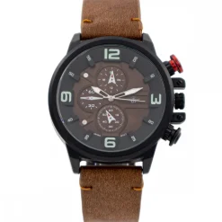 Jolie Montre Homme Marron M. JOHN