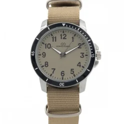 Jolie Montre Homme Tissu Beige GIORGIO