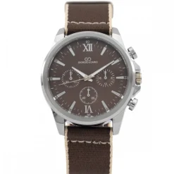 Jolie Montre Homme Tissu Marron GIORGIO