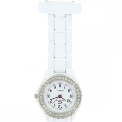 Jolie Montre Infirmière Métal Blanc KRAZY