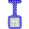 Jolie Montre Infirmière Silicone Bleu Pois KZ