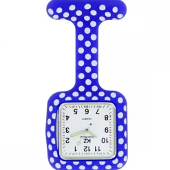 Jolie Montre Infirmière Silicone Bleu Pois KZ