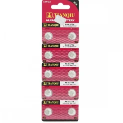 Lot de 10 piles bouton qualité supérieure AG4