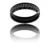 Magnifique Bague Anneau Homme Acier Noir