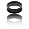 Magnifique Bague Anneau Homme Acier Noir