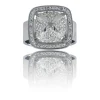 Magnifique Bague Femme Acier Ornée Zirconium