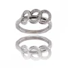 Magnifique Bague Femme Acier Ornée Zirconium