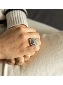 Magnifique Bague Femme Acier Ornée Zirconium