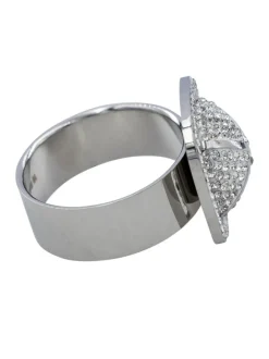 Magnifique Bague Femme Acier Ornée Zirconium