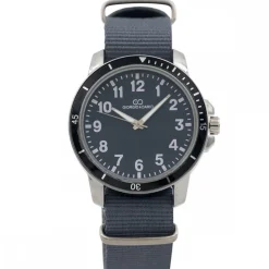 Magnifique Montre Homme Tissu Gris GIORGIO