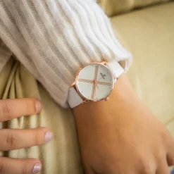 Montre de Femme Blanc avec Strass CHTIME