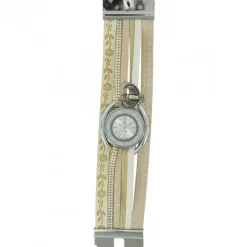 Montre de Femme Crème BELLOS avec strass