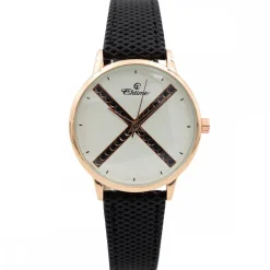 Montre de Femme Noir avec Strass CHTIME