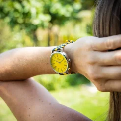 Montre de Femme Zébrée Noir Jaune GIORGIO