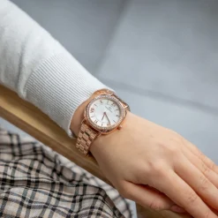 Montre Fashion Femme Métal Rosé Strass GIORGIO