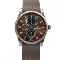 Montre Fashion Homme Silicone Marron CHTIME