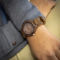 Montre Fashion pour Femme Marron Bois CHTIME