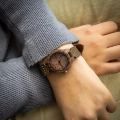 Montre Femme Bracelet Chocolat Bois CHTIME