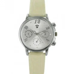 Montre Femme crème Strass Style Chrono BELLOS