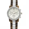 Montre Femme Ecailles Tortue Strass CHTIME