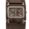 Montre Femme en Métal Plastique Marron CHTIME