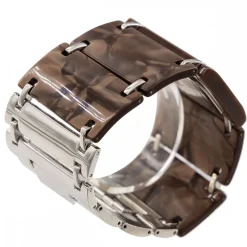Montre Femme en Métal Plastique Marron CHTIME