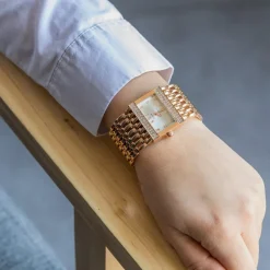 Montre Femme en Métal Rosé Strass GIORGIO