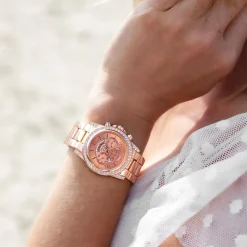Montre Femme Louise Pearl ornée de Cristaux Swarovski® Rosé LP20