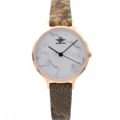 Montre Femme Marron Serpent M. JOHN