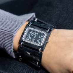 Montre Femme Métal et Plastique Noir CHTIME