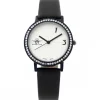 Montre Femme Noir avec Strass M. JOHN