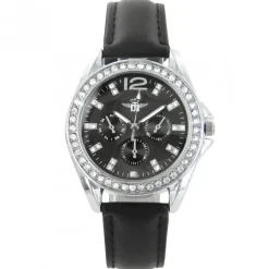 Montre Femme Noir Strass M. John