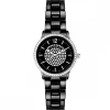 Montre Femme ornée Cristaux Swarovski® Céramique Noire Louise Pearl LP34