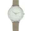 Montre Femme Taupe Relief Fleur Strass MICHAEL JOHN 741