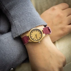 Montre Femme Violet Bois CHTIME