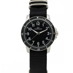 Montre Homme Bracelet Tissu Noir GIORGIO