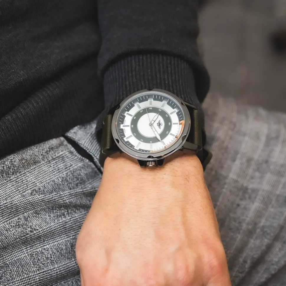 Montre Homme Gris Vert M. JOHN