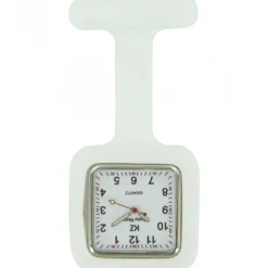 Montre Infirmière Blanche en Silicone Blanc Carré