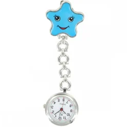 Montre Infirmière Etoile Métal Couleur Bleu KRAZY