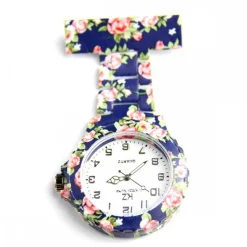 Montre Infirmière Femme Plastique Fleurs KZ 169