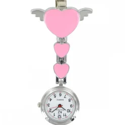 Montre Infirmière Métal Cœur Rose KRAZY