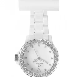 Montre Infirmière Originale Plastique Blanc Strass KRAZY 59
