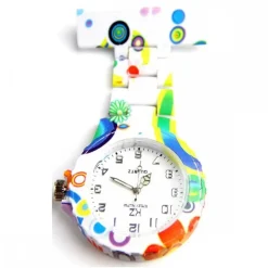 Montre Infirmière Originale Plastique Bulles Fleurs KZ 153