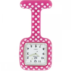Montre Infirmière Pas Chère Silicone Rose Pois KZ