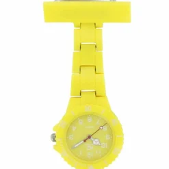 Montre infirmière Plastique Jaune broche 84