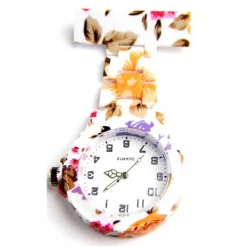 Montre Infirmière Plastique Motifs Fleurs KZ 157