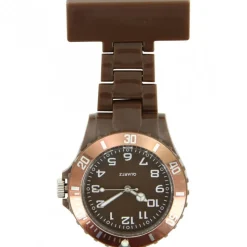 Montre infirmière Plastique Chocolat broche 137