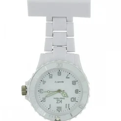 Montre infirmière Plastique Blanc broche 136