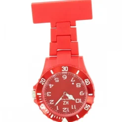 Montre infirmière Plastique Rouge broche 135